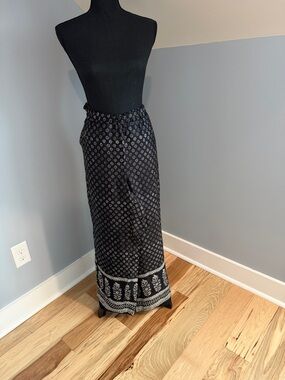 J. Crew Black Printed Wide-Leg Jumpsuit